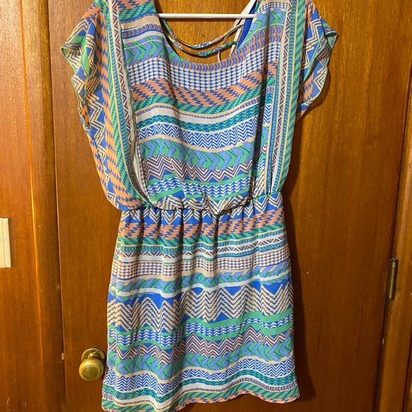 City Triangles Multicolor Asymmetrical Dress - Picture 1 of 5